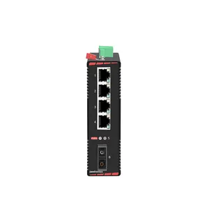 CE RoHS Din Rail 100Base 5 Port 1310nm SMF 20km 40km doppio SC non gestito veloce interruttore industriale Ethernet