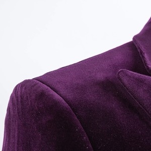 Costume en velours pour <span class=keywords><strong>homme</strong></span>, pantalon <span class=keywords><strong>de</strong></span> costume, design <span class=keywords><strong>de</strong></span> marié, smoking <span class=keywords><strong>de</strong></span> mariage, <span class=keywords><strong>veste</strong></span> <span class=keywords><strong>de</strong></span> smoking, 2 pièces, tenue <span class=keywords><strong>de</strong></span> marié, tenue <span class=keywords><strong>de</strong></span> bal, blazer - Product Image 4