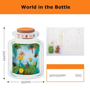 Botella DIY <span class=keywords><strong>mundo</strong></span> juguetes artesanales hechos a mano para niños paquete de material creativo hecho a mano juguetes educativos - Product Image 2