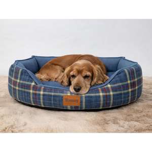 Cuccia per Animali Domestici Harmony in Tessuto di Lino a Quadretti, Letto per Cani e Gatti, 3 Colori, Comodo Tappetino per Tutte le Stagioni - Product Image 6