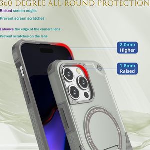 Fundas Magnéticas para Teléfono Móvil con Diseño Blindado de TPU y PC, Resistentes a Impactos, con Soporte Plegable para iPhone 17Pro Max/16/15/14/13/12/11 - Product Image 3