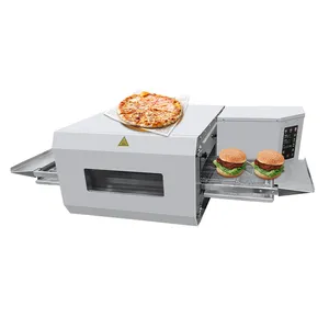 Intelligente Temperatuurregeling Ketting Elektrische Gas Pizza Oven 15 Inch Commerciële Hetelucht Convectie Gas Transportband Pizza Oven