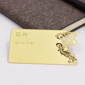 High-end Custom Logo Gold Stainless Steel Business Card Personalized Gold Metal Membership Card Stainless Steel Gold Card