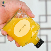 Bouteille en verre pour jus de fruits, kombucha, café froid, thé, boissons, avec étiquette personnalisée, 50ml, 100ml, 200ml, 250ml, 350ml, 500ml, vente en gros