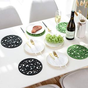 Design rond pour les Plats Chauds et les Comptoirs de Cuisine Résistant À La Chaleur Antidérapant Lavable Au Lave-Vaisselle En Silicone Dessous de Tapis - Product Image 3