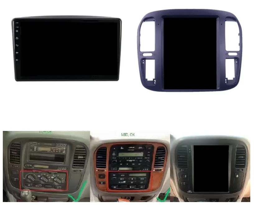 UPSZTEC बड़े स्क्रीन एंड्रॉयड प्रणाली के लिए विशेष डीवीडी जीपीएस कार वीडियो प्लेयर टोयोटा लैंड क्रूजर LC100 लेक्सस LX470 1999 2000 -2002