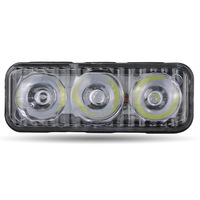 Arpón pequeño de alta potencia, 3 cuentas, luz LED de circulación diurna, foco de señal de giro brillante para coches y motocicletas, luz de trabajo
