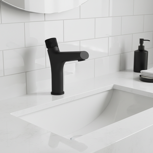 Robinet contemporain en laiton Durable à poignée unique, mitigeur d'<span class=keywords><strong>eau</strong></span> noire monté sur le pont, robinets de lavabo de salle de bains - Product Image 4