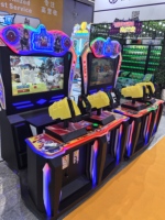 Console de simulateur de Machine de jeu d'arcade d'intérieur à pièces pour 6 ans et plus Console de tir de dinosaure pistolet de tir en métal