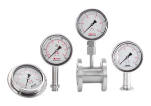Industriële Roestvrijstalen <span class=keywords><strong>100Mm</strong></span> 100 Bar Diafragma Manometer Voor Corrosieve Media, Chemische Vezels, Verven, Farmaceutisch - Product Image 6
