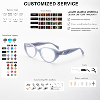 Expédition sous 24 heures - Lunettes optiques en acétate de haute couture, design tendance, montures de lunettes à monture complète fabriquées à la main pour un usage quotidien