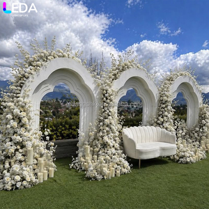 LEDA Lawn Event Decoration Custom Modern White Large Acrylic <b>Backdrop</b> for Wedding - Product Image 1