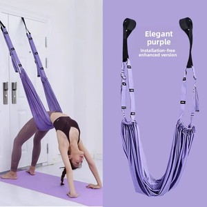 Correa de Yoga para Colgar en la Puerta, Estirador de Piernas con Resistencia, Entrenador de Flexibilidad Ajustable de Poliéster, Práctica de Inversión y Flexión - Product Image 2