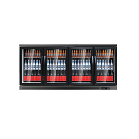 Mini-réfrigérateur de bar commercial à 3 portes, vitrine réfrigérée sous comptoir, refroidisseur de boissons