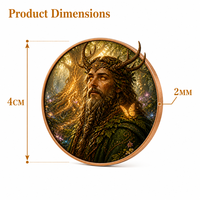 Pièce commémorative Druides Âme de la Nature - Pièce de collection en cuivre de 40 mm - Pièce d'art Spirit de la Forêt pour cadeau et décoration