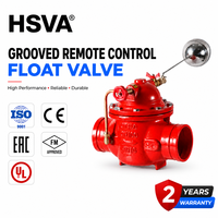 Vanne à flotteur à commande à distance rainurée HSVA PN16 en fonte ductile pour le contrôle du niveau d'eau avec flotteur en acier inoxydable