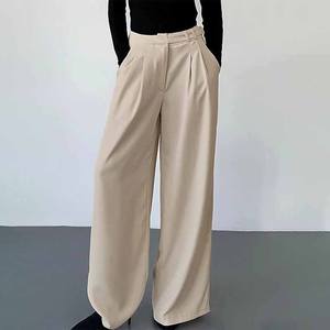 Özel resmi kadın pantolonları ve pantolon yüksek bel gevşek geniş bacak pantolon takım elbise - Product Image 1