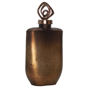 Vaso in Vetro Scultoreo con Coperchio, Decorazione per la Casa, Vaso Decorativo a Forma di Bottiglia - Product Image 3