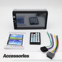 Reproductor Multimedia MP5 Universal para Automóvil, Pantalla Táctil HD de 7 Pulgadas, Doble DIN, con USB, Bluetooth, FM, Estéreo, Amplificador, Control del Volante