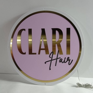 Personalized Custom Acrylic Business Logo Sign Beauty Salon <b>Bar</b> LOGO Decor LED Backlit Acrylic Sign for Wall - Product Image 2