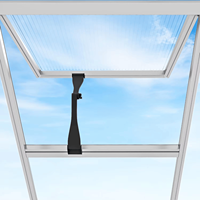 Serre de jardin moderne 6 x 6 pieds, argentée, grande, avec cadre en aluminium, fenêtre et porte en polycarbonate, gouttières anti-pluie, pour la croissance des plantes et l'observation de la nature