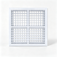 Grille d'aération en plastique à double couche réglable avec doublure intérieure amovible pour système de ventilation mural central