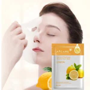 Wholesale-Korean-Sheet-Mask Silicone-Free Moisturizer Nourishing and Organic Mineral Lemon Sheet Mask Collagen