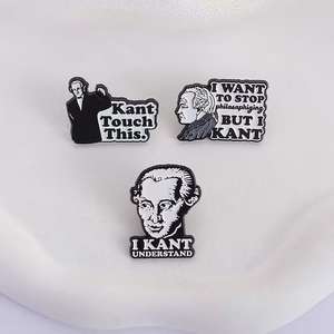 Broche Portrait penseur classique Emmanuel <span class=keywords><strong>Kant</strong></span> broche <span class=keywords><strong>de</strong></span> <span class=keywords><strong>philosophie</strong></span> pour les festivités du nouvel an ange croix accessoire <span class=keywords><strong>de</strong></span> mode pour - Product Image 4