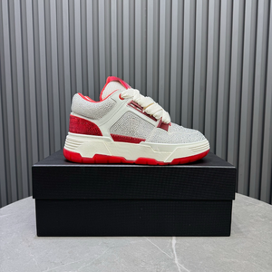 Men Gray Red Color <b>Block</b> Glitter Suede Low Top Platform Sneakers Lace Up Casual Non Slip Daily Street Fashion Walking Amiring - Product Image 1