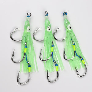 SUPERIORFISHING-Crochet à <span class=keywords><strong>triple</strong></span> assistance, jupe de calmar, pieuvre, acier inoxydable, antirouille - Product Image 4