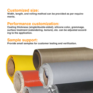 Tissu en fibre de verre enduit de silicone isolant thermique ignifuge durable coupe personnalisable tissu en maille de fibre de verre enduit de PTFE - Product Image 6