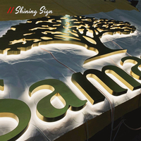 Logotipo de la marca de la empresa 3D cambiable, tienda al aire libre, letreros de letras retroiluminadas LED de negocios Diy personalizados