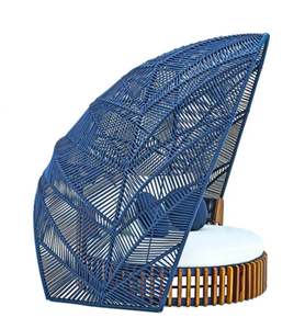 Chaises longues d'extérieur, mobilier de bord de piscine, lit de jour en <span class=keywords><strong>aluminium</strong></span>, mobilier de patio, chaise longue en corde, lit de repos en métal, mobilier d'extérieur, lit de soleil - Product Image 2