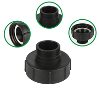Adaptateur de réservoir S100X8 IBCFSMB300 personnalisable par injection OEM, raccord DN80 femelle BSP mâle à filetage fin, surface lisse