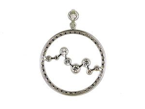 จี้เพชรทองคำขาว 18K ดีไซน์หรูหรา 0.730 กะรัต เพชร 50 เม็ด น้ำหนัก 2.85 กรัม เหมาะสำหรับสวมใส่ทุกวัน - Product Image 3