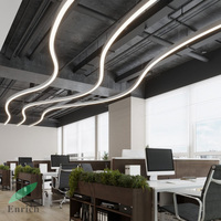 2025 lampes suspendues Led en forme de barre courbé salle à manger pendentif éclairage lustre pour salon éclairage décoratif