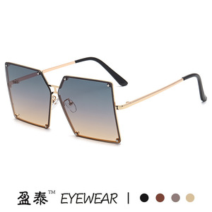 Yingtai Eyewear <b>Square</b> <b>Sunglasses</b> Metal Frame UV400 Protection For Women - Product Image 4