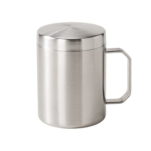 Caneca de Café de Aço Inoxidável 316 com Parede Dupla, Tampa e Alça, Isolada para Bebidas Quentes e Frias, Ideal para Uso Interno e Externo, Camping e Viagens - Product Image 5