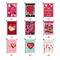 Drapeau joyeux saint-valentin 12x18 pouces, impression Double face, drapeau de jardin saint-valentin, vente en gros