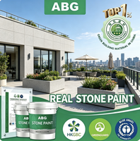 Peinture à haute élasticité à base de pierre naturelle avec agrégats de roche concassée pour les murs de bâtiments exposés au vent fort