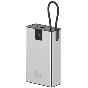Power Bank OEM 20000mAh 65W PD con Display Digitale e Cavo Integrato, Ricarica Rapida per <span class=keywords><strong>iPhone</strong></span> 16/15 e Laptop (Alluminio) - Product Image 1