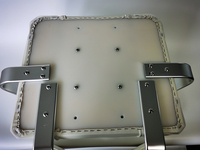 Siège de capitaine pliable confortable ITOPWELL pour bateaux/yachts, fournitures marines, blanc + bleu ABS/PU