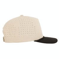 Gorra de Camionero Retro con Logotipo Personalizado Bordado, 100% Poliéster, Gorra de Béisbol Elegante para Exteriores, Gorra de Golf de 5 Paneles con Orificios Cortados con Láser para Hombre