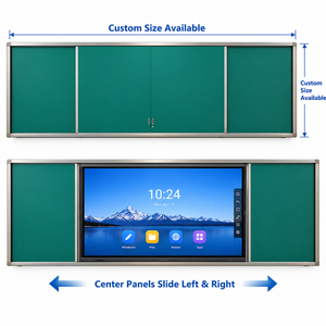Wandmontierte Push-Pull-Lehrtafel Große Kreidetafel für Klassenzimmer Schiebe-Schreibtafel Schiebeboard Smart Board Anpassbar - Product Image 2
