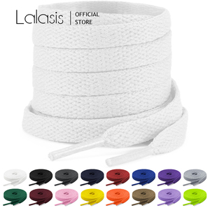 <span class=keywords><strong>Lacets</strong></span> plats Lalasis 8 mm de large en polyester, <span class=keywords><strong>lacets</strong></span> de sport, 70-180 cm, <span class=keywords><strong>lacets</strong></span> de remplacement pour baskets, chaussures de course et chaussures de sport - Product Image 1