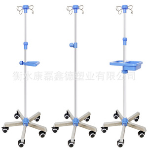 Soporte de infusión de acero inoxidable, móvil y telescópico, altura ajustable, venta directa de fábrica, en stock. - Product Image 3
