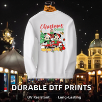 Designs DTF Imperméables et Lavables Impression par Transfert Thermique pour T-Shirt Personnalisé Noël Article à Succès Autocollant Vinyle