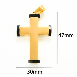 Collier avec pendentif croix unique en acier inoxydable pour hommes et femmes, bijoux amulette de prière chrétienne catholique, cadeaux de charme - Product Image 2
