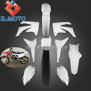 La bici de la suciedad carenado Kit de cuerpo plásticos guardabarros cubierta lateral (10PCS) para 2009-2012 Honda CRF450R y para 2010-2013 Honda CRF250R