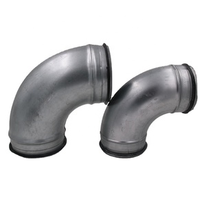 Coude de conduit de <span class=keywords><strong>climatisation</strong></span> central en acier galvanisé à 90 degrés à haute étanchéité avec joint en caoutchouc - Product Image 1
